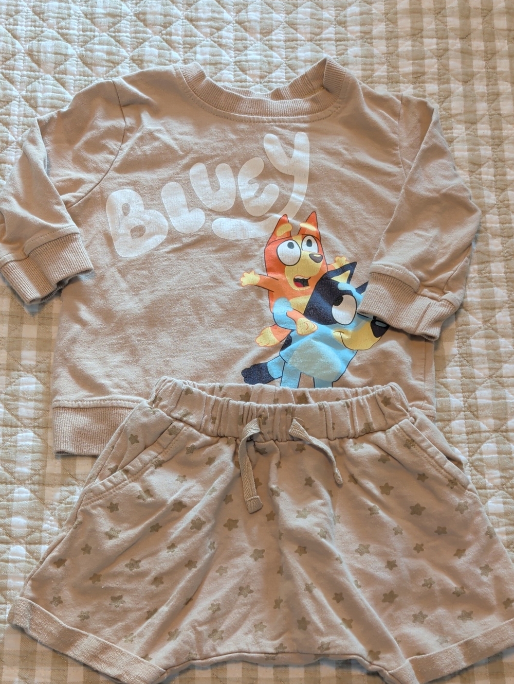 Lucy Beige Bluey Character Pajama Set